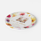 Liefde in bloei Vrijgezellenfeest servetten Papieren Bordje (Gekanteld)