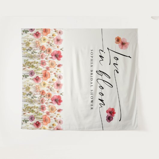 Liefde in bloei Vrijgezellenfeest wandtapijt achte Wandkleed (Voorkant (horizontaal))