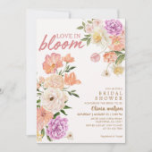 Liefde in bloei waterverf bloemig vrijgezellenfees kaart (Voorkant)