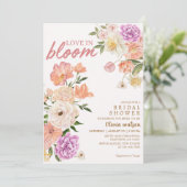 Liefde in bloei waterverf bloemig vrijgezellenfees kaart (Staand voorkant)