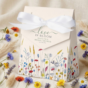 Liefde in Bloei Weide met Wilde Bloemen Bruidsbrui Bedankdoosjes