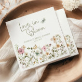 Liefde in Bloei Wilde Bloem Bruiloft Borrel Servet