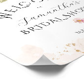 Liefde in bloei Wilde bloem Rustieke Bruids douche Poster (Hoek)