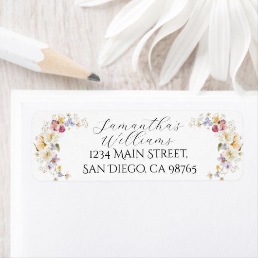 Liefde in bloei Wilde bloem Rustieke Bruiloftsshow Etiket (Insitu)