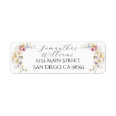 Liefde in bloei Wilde bloem Rustieke Bruiloftsshow Etiket (Voorkant)