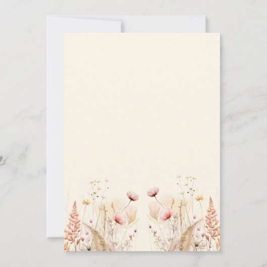 Liefde in bloei wilde bloemen boho Vrijgezellenfee Kaart (Achterkant)