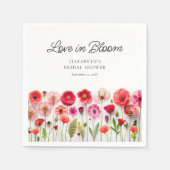 Liefde in Bloei Wilde Bloemen Bruidsdiner Servet (Voorkant)