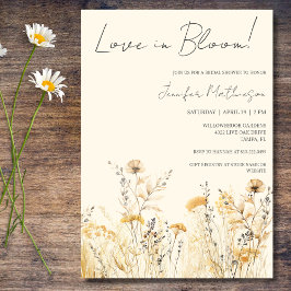 Liefde in bloei Wilde bloemen Bruidsmeisjesfeest Kaart
