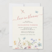 Liefde in bloei wilde bloemen vrijgezellenfeest kaart (Voorkant)