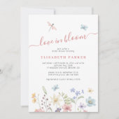 Liefde in bloei wilde bloemen vrijgezellenfeest kaart (Voorkant)