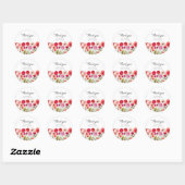 Liefde in bloei Wilde Bruiloftsdouche Ronde Sticker (Vel)