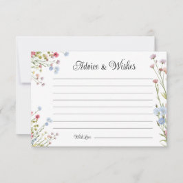 Liefde in bloei Wildflower Advies en wensen Kaart