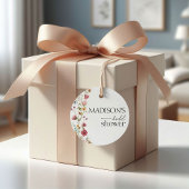 Liefde in bloei, Wildflower Bruidsuitnodiging Ronde Sticker