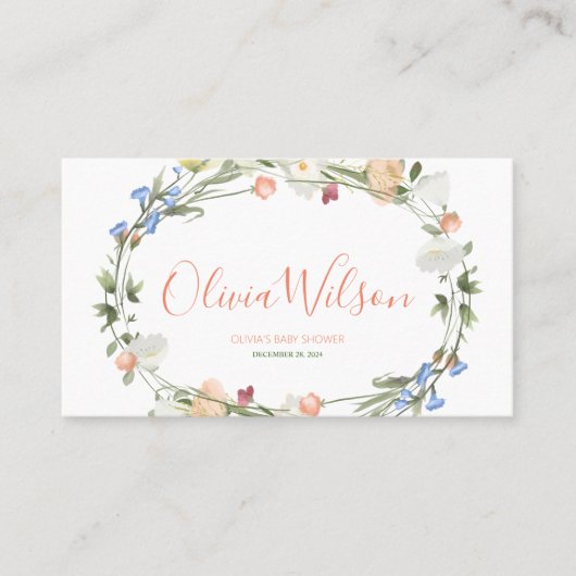 Liefde in bloei Wildflower Plaatskaartje (Voorkant)