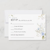 Liefde in bloei Wildflower Rustieke rsvp kaart (Voorkant)