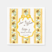 Liefde in bloei zonnebloemen bruidsmeesterschap me servet (Voorkant)