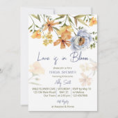 Liefde in bloem vrijgezellenfeest van wilde bloeme kaart (Voorkant)