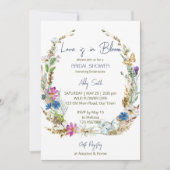 Liefde in bloem vrijgezellenfeest van wilde bloeme kaart (Voorkant)