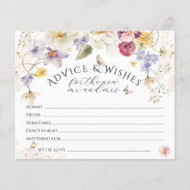 Liefde in bloem Wildflower Rustic Bridal Game Wish