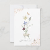 Liefde in bloem Wildflower Rustic Vrijgezellenfees Bedankkaart (Achterkant)