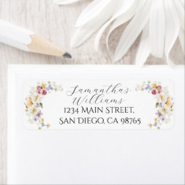 Liefde in bloem Wildflower Rustic Vrijgezellenfees Etiket