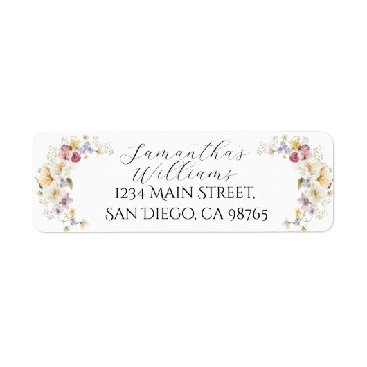 Liefde in bloem Wildflower Rustic Vrijgezellenfees Etiket (Voorkant)