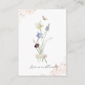 Liefde in bloem Wildflower Rustic Vrijgezellenfees Informatiekaartje (Achterkant)