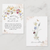 Liefde in bloem Wildflower Rustic Vrijgezellenfees Informatiekaartje (Voorkant / Achterkant)