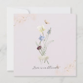 Liefde in bloem Wildflower Rustic Vrijgezellenfees Kaart (Achterkant)