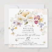 Liefde in bloem Wildflower Rustic Vrijgezellenfees Kaart (Voorkant)