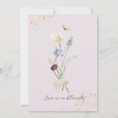 Liefde in bloem Wildflower Rustic Vrijgezellenfees Kaart (Achterkant)