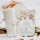 Liefde in bloem Wildflower Rustic Vrijgezellenfees Kaart