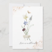 Liefde in bloem Wildflower Rustic Vrijgezellenfees Kaart (Achterkant)