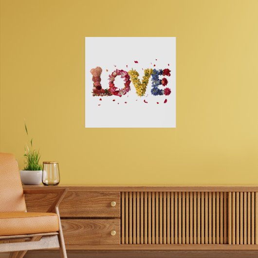 Liefde in bloemen poster (Woonkamer 2)