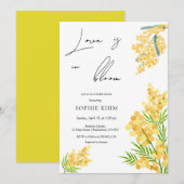 Liefde in bloemengeel bloemig Vrijgezellenfeest Kaart (Voorkant / Achterkant)