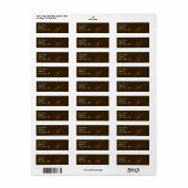 Liefde in Bloesem: Chocoladebruin met kersenbloese Etiket (Full Sheet)