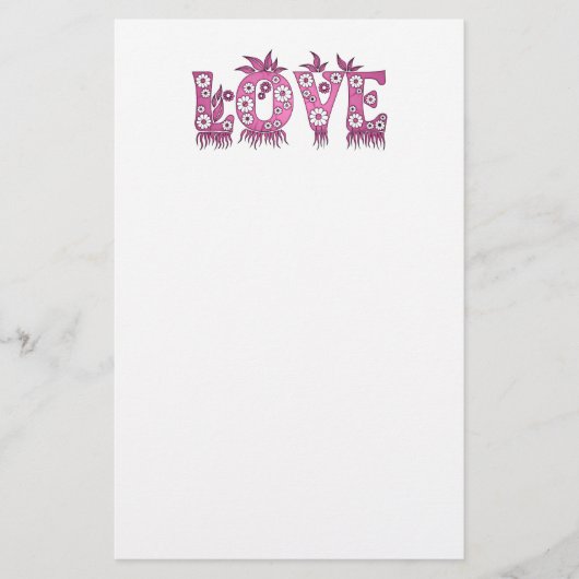 Liefde ( in blokletters ) briefpapier (Voorkant)