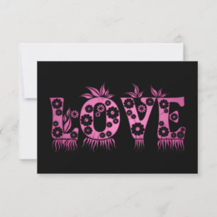 Liefde ( in blokletters ) RSVP kaartje