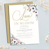 Liefde in Bloom Anemone Rozen Floral Vrijgezellenf Kaart