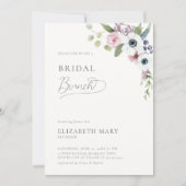 Liefde in Bloom Anemones Boho Floral Bridal Brunch Kaart (Voorkant)