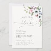 Liefde in Bloom Anemones Boho Floral Vrijgezellenf Kaart (Voorkant)