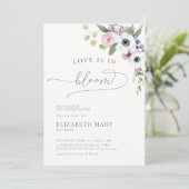 Liefde in Bloom Anemones Boho Floral Vrijgezellenf Kaart (Staand voorkant)