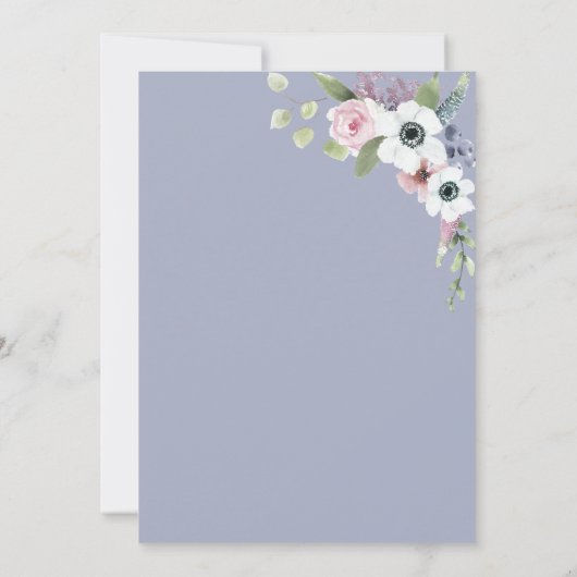 Liefde in Bloom Anemones Boho Floral Vrijgezellenf Kaart (Achterkant)