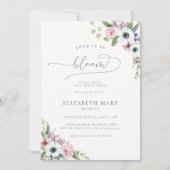 Liefde in Bloom Anemones Lijst Floral Vrijgezellen Kaart (Voorkant)