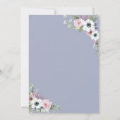 Liefde in Bloom Anemones Lijst Floral Vrijgezellen Kaart (Achterkant)