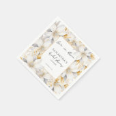 Liefde in Bloom Bloemen Border Naam Vrijgezellenfe Servet (Hoek)