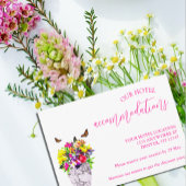 Liefde in Bloom Bloemen Huwelijk Accommodaties Informatiekaartje