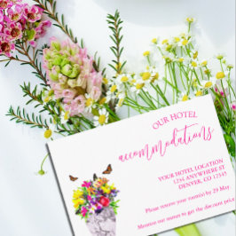 Liefde in Bloom Bloemen Huwelijk Accommodaties Informatiekaartje