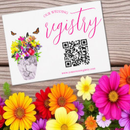 Liefde in Bloom Bloemen Huwelijksregister Informatiekaartje