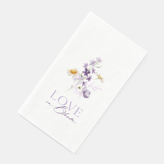 Liefde in Bloom Bloemen Trouwen Gasthanddoek Servet (Hoek)
